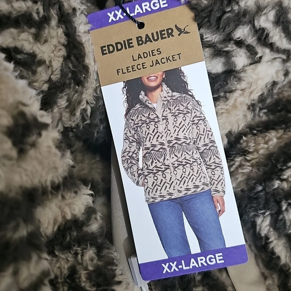 Eddie Bauer Jacket Womens Dark Gray Fleece Full Zip Outerwear Long Sleeve - Picture 7 of 8